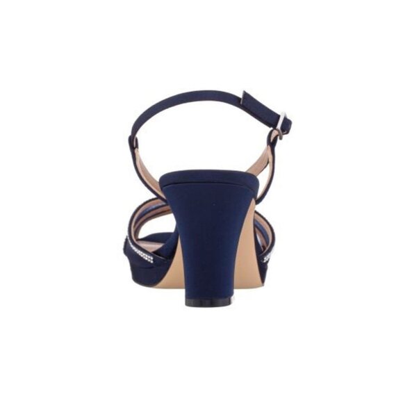 Nina Women's Bonney Rhinestone Square Toe Dress Sandals - Picture 3 of 4